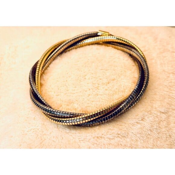 Multi Strand Twisted Serpentine Bracelet Costume Jewelry Buy 3/$18 - Picture 3 of 4